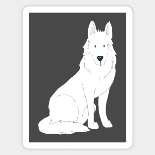 White German Shepherd Magnet